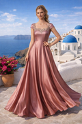 Satin Silk Evening Gown