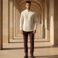 Ivory Monarch Asymmetric Designer Shirt