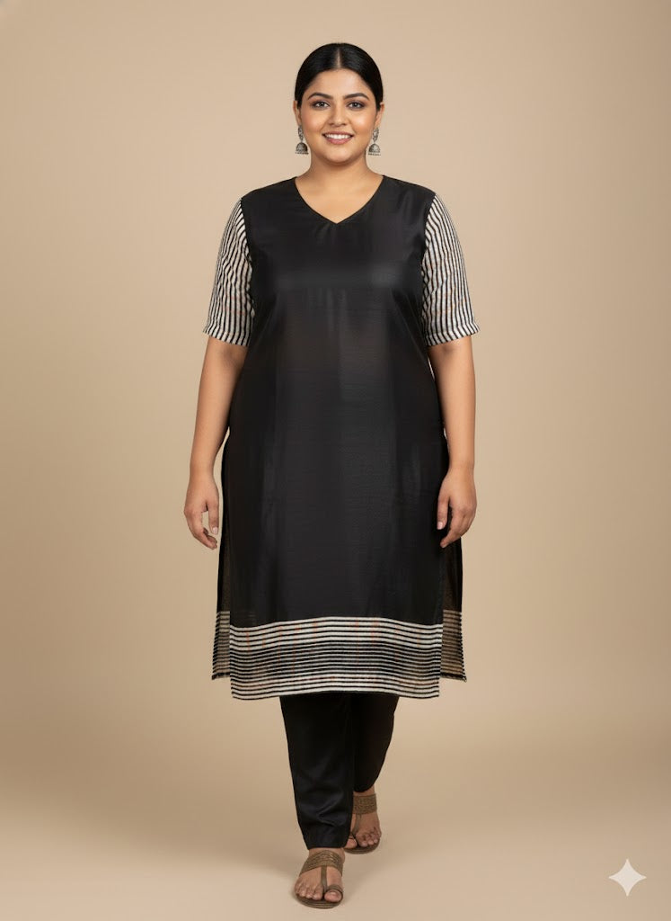 Noir Floral Kurta Ensemble