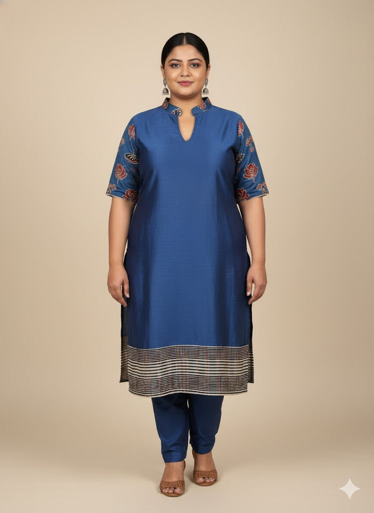 Sapphire Bloom Kurta Set