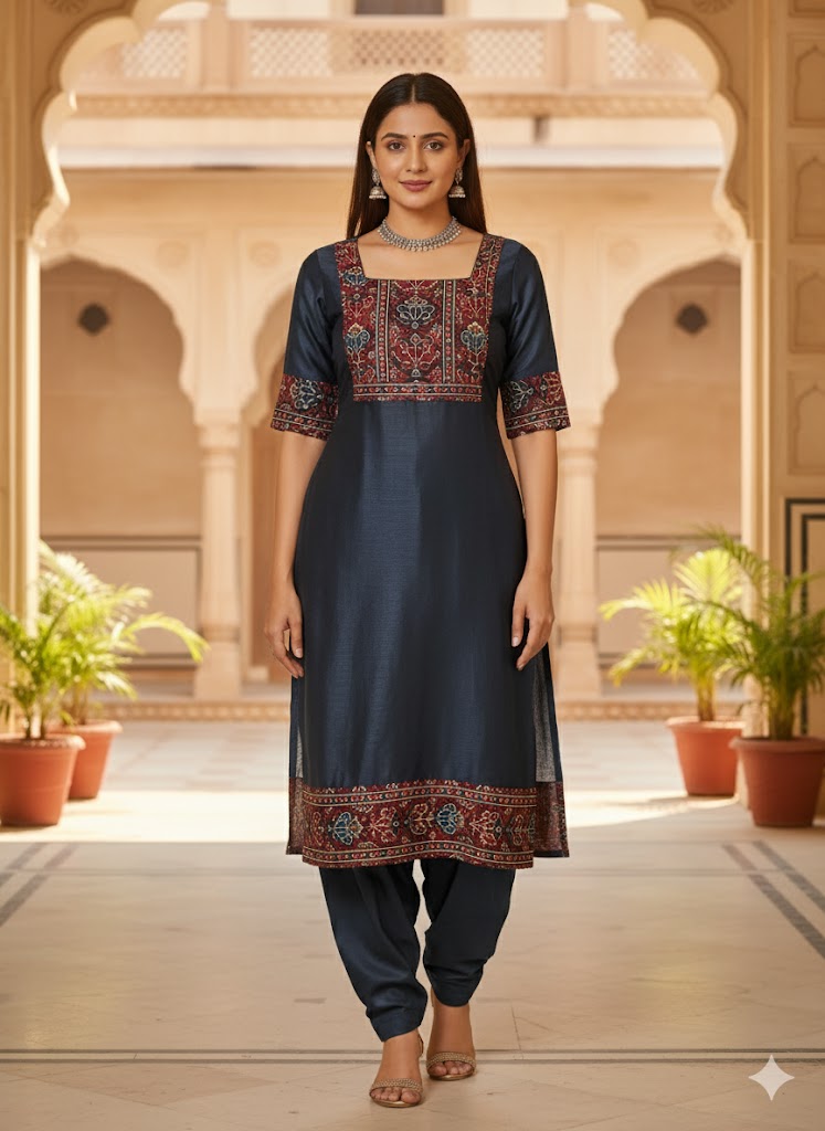 Midnight Heritage Kurta Set