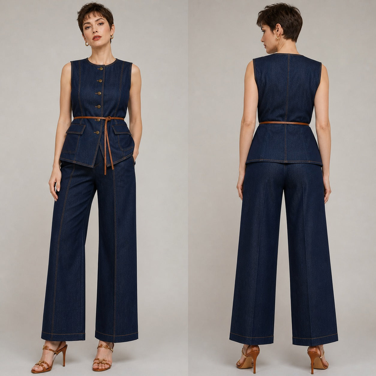 Midnight Luxe Denim Co-ord Set
