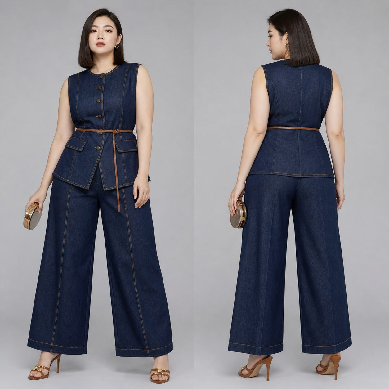 Midnight Luxe Denim Co-ord Set