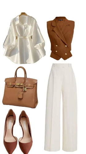 Tailored Waistcoat & Wide-Leg Trouser Set