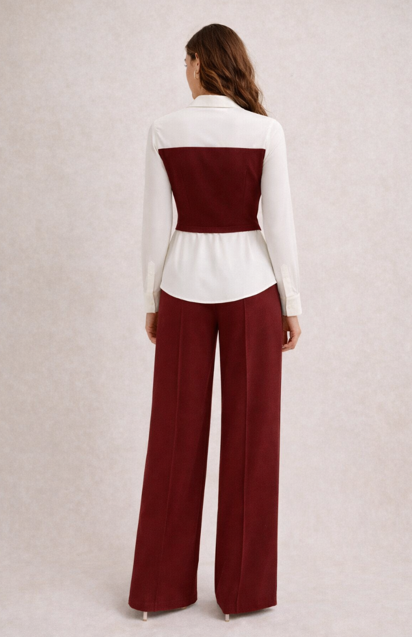 Burgundy Bodice Co-Ord Set