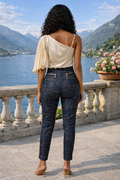 The Azure Drape & Patterned Trouser